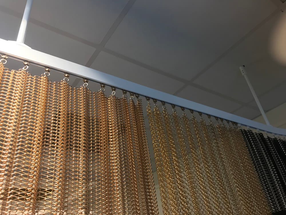  Rail for lighter draperies with ceiling pendulums