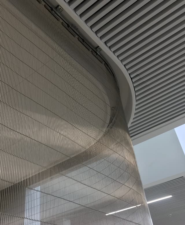 CEILING RAIL AND FOLDED IN FOLDING PROFILES IN CEILING
